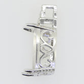 Sterling Silver Semi Mount Pendant Setting Cushion CU 20x15mm White Topaz - Syzjewelry